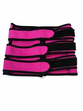 Neoprene Waist Trainer Corset with Triple Belt and Zipper, Size Small